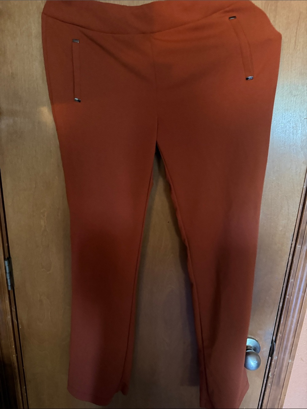 Soho Boot Cut Pants in Rust Orange